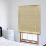 Vidaxl ? store enrouleur en bambou naturel 150x160 cm ? syst�me d'attache facile ? filtre lumi�re ? parfait ...