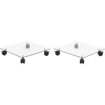 Vidaxl - support carr� pour plantes 2 pcs verre tremp� 35 x 35 cm