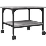 Support d'imprimante � 2 niveaux sonoma gris 50x40x38 cm vidaxl