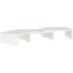 Support de moniteur blanc 60x24x10, 5 cm bois de pin solide vidaxl Support de moniteur blanc 60x24x10, 5 cm bois de pin solide vidaxl