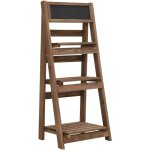 Vidaxl ? support � plantes 3 niveaux en bois de sapin 40x30x90 cm ? tableau noir int�gr� ? etag�re d�corative ...