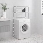 Vidaxl - support de rangement 2 niveaux sur la machine � laver gris fer