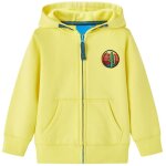 Sweat - shirt � capuche et fermeture �clair pour enfants jaune clair 116