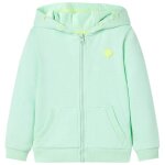 Sweat - shirt  capuche et fermeture clair pour enfants vert vif 92 vidaxl 209415