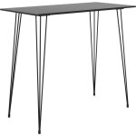 Table de bar noir 120x60x105 cm vidaxl