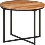 Vidaxl - table basse 55x55x45 cm bois massif acacia et fer
