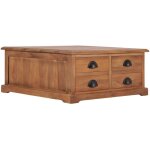 Vidaxl - table basse 68x68x30 cm bois de teck solide