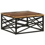 Table basse 68x68x35 cm bois de rcupration massif vidaxl
