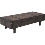 Vidaxl - table basse bois massif style vintage 120x55x35 cm