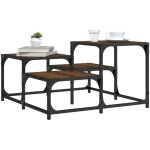 Table basse ch�ne marron 68x68x40 cm bois d'ing�nierie vidaxl