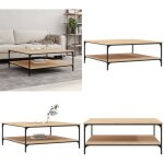 Table basse ch�ne sonoma 100x100x40 cm bois d'ing�nierie - table basse - meuble salon - table d'appoint ...