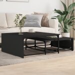 Vidaxl - tables basses gigognes 2 pcs noir bois d'ing�nierie et m�tal