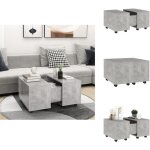 Vidaxl - table basse gris b�ton 60x60x38 cm bois d'ing�nierie - table basse - table d'appoint - table ...