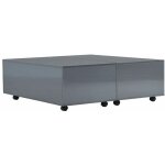 Vidaxl - table basse gris brillant 100x100x35 cm