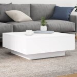 Table basse avec lumi�res led blanc 80x80x31 cm
