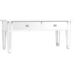 Table basse � miroir 106x45x45 cm bois d'ing�nierie et verre vidaxl