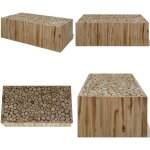 Table basse teck v�ritable 90x50x30 cm - table basse teck - table d'appoint - meuble salon - d�coration ...