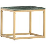 Table basse vert 40x40x35 cm pierre v�ritable et texture marbre vidaxl