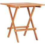 Vidaxl - table de bistro table haute pliable 60x60x65 cm bois de teck solide Vidaxl - table de bistro table haute pliable 60x60x65 cm bois de teck solide
