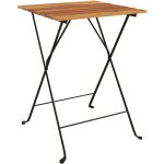 Vidaxl - table de bistro pliante 55x54x71cm bois de teck solide et acier