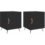 Tables de chevet 2 pcs noir 40x40x50 cm bois d'ing�nierie vidaxl