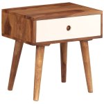 Table de chevet bois massif de sesham 45 x 30 x 45 cm vidaxl