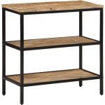 Vidaxl table console 70x35x70 cm bois de manguier massif brut