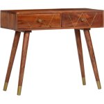 Table de console en bois avec 2 tiroirs de style r�tro