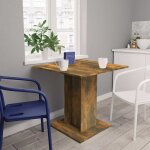 Vidaxl - table � d�ner ch�ne fum� 80x80x75 cm bois d'ing�nierie