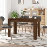 Vidaxl - table � d�ner ch�ne marron 120x60x76 cm bois d'ing�nierie