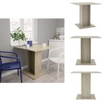 Vidaxl - table � d�ner ch�ne sonoma 80x80x75 cm bois d'ing�nierie - table � manger - table ronde - table ...