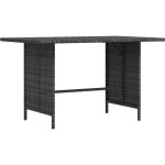 Vidaxl - table � d�ner de jardin gris 110x70x65 cm r�sine tress�e