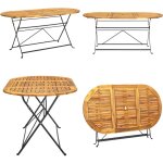 Vidaxl - table de jardin 160x85x74 cm bois d'acacia massif ovale - table de jardin - table d'extrieur ...