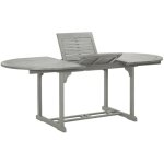 Vidaxl - table de jardin gris 200x100x75 cm bois d'acacia massif