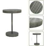 Vidaxl - table de jardin gris 75, 5x106 cm r�sine tress�e - table de jardin - table ext�rieure - mobilier ...