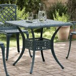 Vidaxl table de jardin vert 80x80x75 cm aluminium coul�