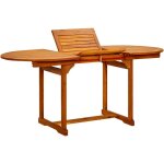 Table � manger de jardin (120 - 170)x80x75 cm bois d'acacia massif vidaxl
