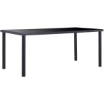Vidaxl - table � manger noir 180x90x75 cm verre tremp�