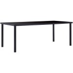 Vidaxl - table � manger noir 200x100x75 cm verre tremp�