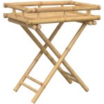 Vidaxl - table � plateau pliante 60x40x68 cm bambou