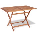 Vidaxl - table pliable de jardin 120x70x75 cm bois de teck solide