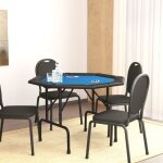 Table de poker pliable 8 joueurs bleu 108x108x75 cm vidaxl Table de poker pliable 8 joueurs bleu 108x108x75 cm vidaxl