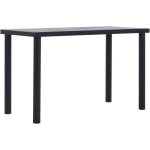Vidaxl ? table de salle � manger 120x60x75 cm ? noir et gris b�ton ? structure en m�tal ? facile � assembler ...