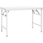 Vidaxl - table de travail pliable de cuisine 120x60x80 cm inox Vidaxl - table de travail pliable de cuisine 120x60x80 cm inox