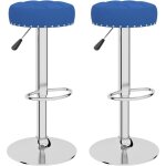 Vidaxl - tabourets de bar lot de 2 bleu tissu