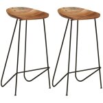 Vidaxl - tabourets de bar lot de 2 bois d'acacia massif