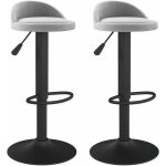 Vidaxl - tabourets de bar lot de 2 gris clair velours
