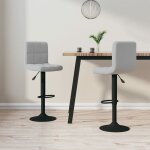 Vidaxl - tabourets de bar lot de 2 gris clair velours