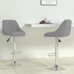 Vidaxl - tabourets de bar lot de 2 gris clair velours