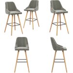 Vidaxl - tabourets de bar lot de 2 gris clair velours - chaises de bar - tabourets de comptoir - meubles ... Vidaxl - tabourets de bar lot de 2 gris clair velours - chaises de bar - tabourets de comptoir - meubles ...